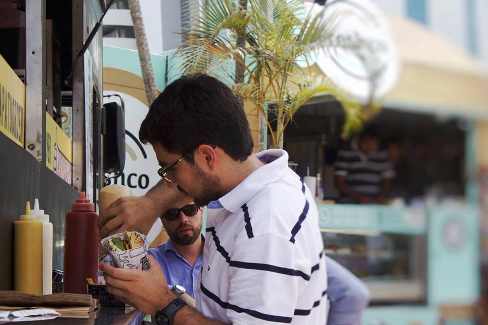 serving food